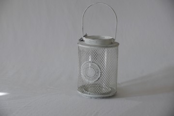 Lantaarn rond wit 50